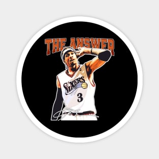 Allen Iverson The Answer Basketball Signature Vintage Retro 80s 90s Bootleg Rap Style Magnet